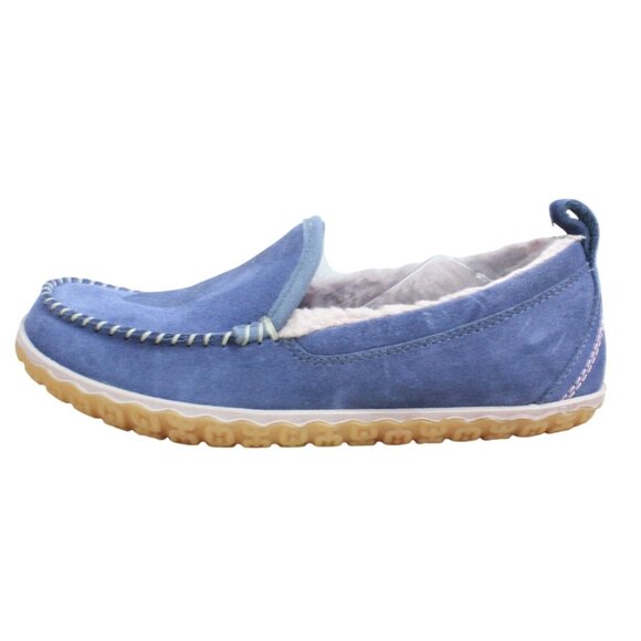 LL Bean Mountain Slippers Moccasin Suede Raw Indigo Size 8 M - Picture 1 of 9